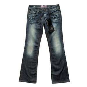 Rerock for Express Jeans Women's Size 12 Blue Boot Bootcut Y2K style NWT NEW